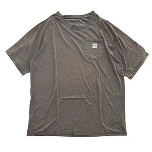Eddie Bauer Workwear Mens XXL Brown Heather Pocket T-Shirt Raglan RN161534